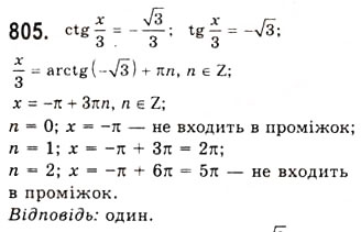 Завдання № 805 - Рівняння tgx=b ctgx=b - ГДЗ Алгебра 10 клас А.Г. Мерзляк, Д.А. Номіровський, В.Б. Полонський, М.С. Якір 2010 - Академічний рівень