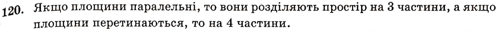 Завдання № 120 - § 3. Основні поняття стереометрії - ГДЗ Геометрія 10 клас Г.П. Бевз, В.Г. Бевз, Н.Г. Владимирова 2010 - Профільний рівень