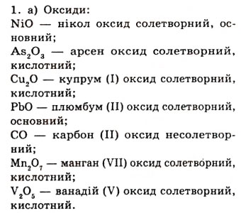 Завдання № 1 - § 1. Загальні відомості про найважливіші класи неорганічних сполук - ГДЗ Хімія 10 клас О.Г. Ярошенко 2010