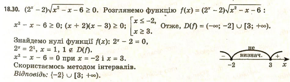 Завдання № 30 - 18. Показникові нерівності - ГДЗ Алгебра 11 клас А.Г. Мерзляк, Д.А. Номіровський, В.Б. Полонський, М.С. Якір 2011 - Академічний, профільний рівні