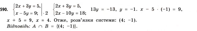 Завдання № 590 - § 17. Множини та підмножини - ГДЗ Математика 11 клас Г.П. Бевз, В.Г. Бевз 2011 - Рівень стандарту