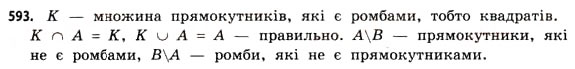 Завдання № 593 - § 17. Множини та підмножини - ГДЗ Математика 11 клас Г.П. Бевз, В.Г. Бевз 2011 - Рівень стандарту