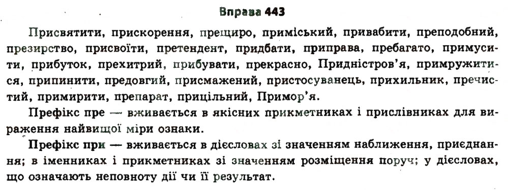 Завдання № 443 - § 24. Будова слова. Словотвір - ГДЗ Українська мова 11 клас Н.В. Бондаренко 2011