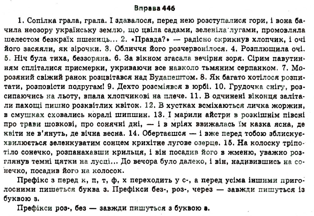 Завдання № 446 - § 24. Будова слова. Словотвір - ГДЗ Українська мова 11 клас Н.В. Бондаренко 2011