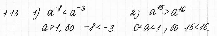 Завдання №  1.13 - 1. Степінь з довільним дійсним показником - АЛГЕБРА: Розділ 1. Показникова та логарифмічна функції - ГДЗ Математика 11 клас О. С. Істер 2019 