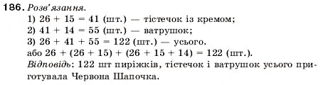 Завдання № 186 - 7. Додавання натуральних чисел. Властивості додавання - ГДЗ Математика 5 клас А.Г. Мерзляк, В.Б. Полонський, М.С. Якір 2005