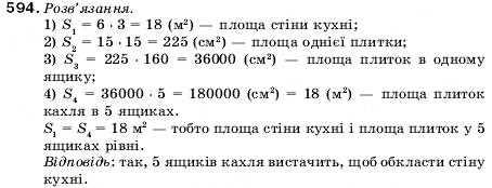 Завдання № 594 - 20. Площа. Площа прямокутника - ГДЗ Математика 5 клас А.Г. Мерзляк, В.Б. Полонський, М.С. Якір 2005