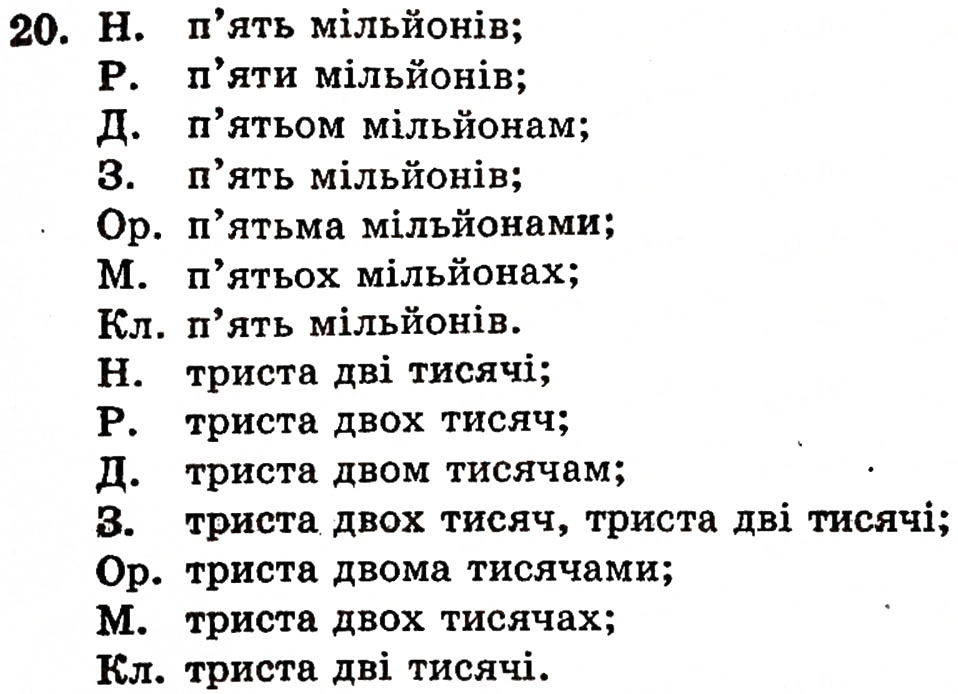 Завдання № 20 - § 1. Натуральні числа і цифри - ГДЗ Математика 5 клас Г.П. Бевз, В.Г. Бевз 2005
