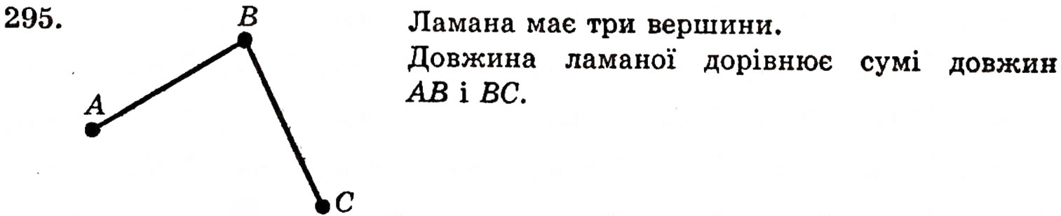 Завдання № 295 - § 6. Відрізки, ламані та їх довжини - ГДЗ Математика 5 клас Г.П. Бевз, В.Г. Бевз 2005