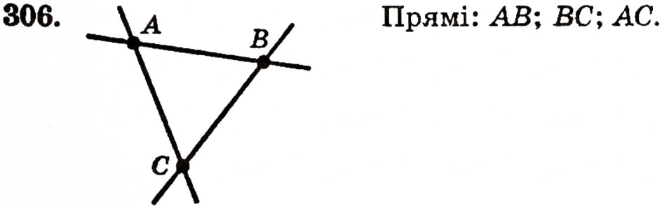 Завдання № 306 - § 6. Відрізки, ламані та їх довжини - ГДЗ Математика 5 клас Г.П. Бевз, В.Г. Бевз 2005