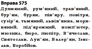Завдання № 575 - § 40. Повторення вивченого впродовж року - ГДЗ Українська мова 5 клас О.П. Глазова 2013