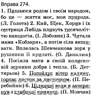 Завдання № 274 - § 25. Орфоепія. Орфографія - ГДЗ Українська мова 5 клас О.П. Глазова 2013