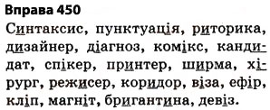 Завдання № 450 - § 32. Написання слів іншомовного походження - ГДЗ Українська мова 5 клас О.П. Глазова 2013