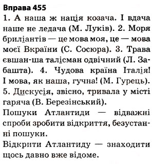 Завдання № 455 - § 32. Написання слів іншомовного походження - ГДЗ Українська мова 5 клас О.П. Глазова 2013