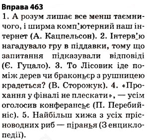 Завдання № 463 - § 32. Написання слів іншомовного походження - ГДЗ Українська мова 5 клас О.П. Глазова 2013
