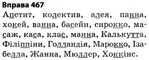 Завдання № 467 - § 32. Написання слів іншомовного походження - ГДЗ Українська мова 5 клас О.П. Глазова 2013