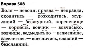 Завдання № 508 - § 36. Групи слів за значенням - ГДЗ Українська мова 5 клас О.П. Глазова 2013