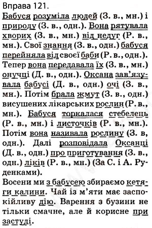 Завдання № 121 - § 12. Другорядні члени речення: додаток, означення, обставини - ГДЗ Українська мова 5 клас О.П. Глазова 2013
