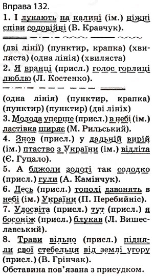 Завдання № 132 - § 12. Другорядні члени речення: додаток, означення, обставини - ГДЗ Українська мова 5 клас О.П. Глазова 2013