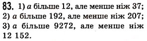 Завдання № 83 - § 2. Порівняння натуральних чисел - ГДЗ Математика 5 клас О.С. Істер 2013