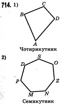Завдання № 714 - § 21. Многокутник та його периметр. Трикутник. Види трикутників - ГДЗ Математика 5 клас О.С. Істер 2013