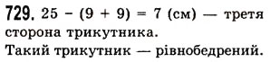 Завдання № 729 - § 21. Многокутник та його периметр. Трикутник. Види трикутників - ГДЗ Математика 5 клас О.С. Істер 2013