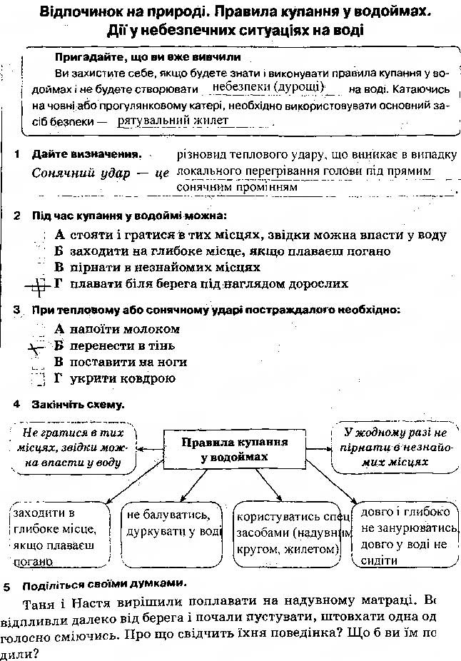 Завдання № 62 - Задання зі сторінок 1-64 - ГДЗ Основи здоров'я 5 клас О.В. Тагліна 2013 - Робочий зошит