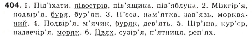 Завдання № 404 - § 43. Правила вживання апострофа - ГДЗ Українська мова 5 клас С.Я. Єрмоленко, В.Т. Сичова 2013