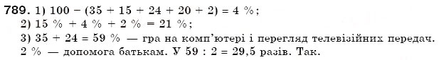 Завдання № 789 - 26. Діаграми - ГДЗ Математика 6 клас А.Г. Мерзляк, В.Б. Полонський, М.С. Якір 2006