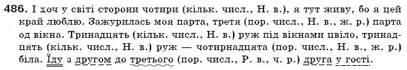 Завдання № 486 - § 34. Числівник як частина мови. Кількісні й порядкові числівники. Числівники прості, складні та складені - ГДЗ Українська мова 6 клас О.П. Глазова, Ю.Б. Кузнецов 2006
