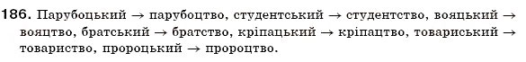 Завдання № 186 - § 12. Зміни приголосних за творення слів - ГДЗ Українська мова 6 клас О.П. Глазова, Ю.Б. Кузнецов 2006