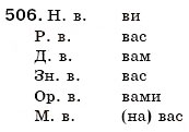 Завдання № 506 - § 56. Відмінювання займенників - ГДЗ Українська мова 6 клас С.Я. Єрмоленко, В.Т. Сичова 2006