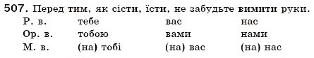 Завдання № 507 - § 56. Відмінювання займенників - ГДЗ Українська мова 6 клас С.Я. Єрмоленко, В.Т. Сичова 2006