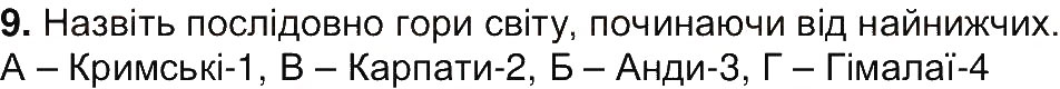 Завдання № 9 - Сторінка 115 - ГДЗ Географія 6 клас В.М. Бойко, С.В. Міхелі 2014