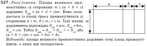 Завдання № 527 - § 14. Винесення спільного множника за дужки - ГДЗ Алгебра 7 клас Г.П. Бевз, В.Г. Бевз 2007