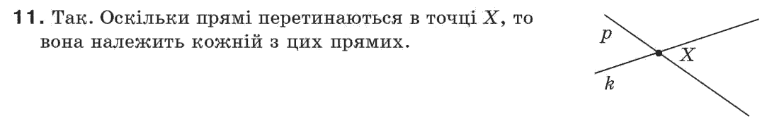 Завдання № 11 - § 1. Точки і прямі - ГДЗ Геометрія 7 клас Г.П. Бевз, В.Г. Бевз, Н.Г. Владімірова 2007