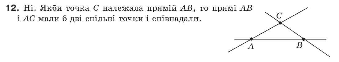 Завдання № 12 - § 1. Точки і прямі - ГДЗ Геометрія 7 клас Г.П. Бевз, В.Г. Бевз, Н.Г. Владімірова 2007