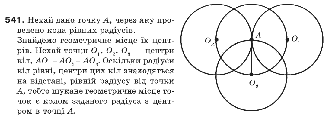 Завдання № 541 - § 18. Геометричне місце точок - ГДЗ Геометрія 7 клас Г.П. Бевз, В.Г. Бевз, Н.Г. Владімірова 2007