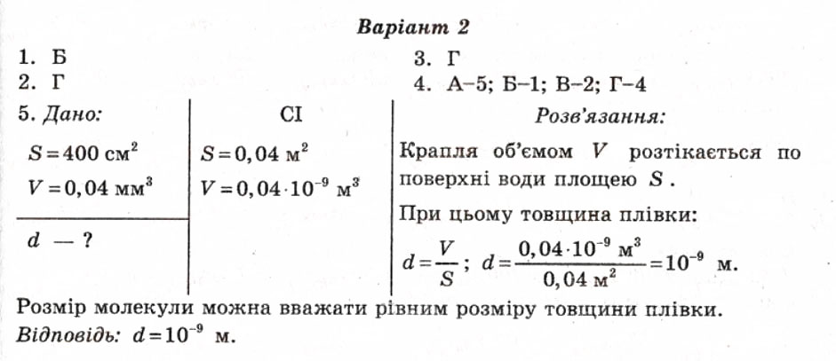Завдання № СР5 - Самостійні роботи - ГДЗ Фізика 7 клас М.О. Чертіщева, Л.І. Вялих 2010 - Тест-контроль