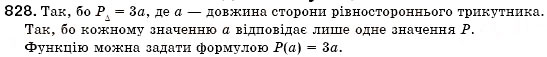 Завдання № 828 - § 22. Функція. Область визначення і область значень функції. Способи задания функції - ГДЗ Алгебра 7 клас О.С. Істер 2007