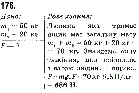 Завдання № 176 - Задачі та вправи - ГДЗ Фізика 7 клас В.Д. Сиротюк 2015