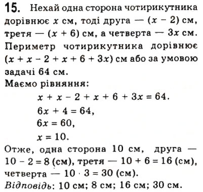 Завдання № 15 - 1. Чотирикутник та його елементи - ГДЗ Геометрія 8 клас А.Г. Мерзляк, В.Б. Полонський, М.С. Якір 2008