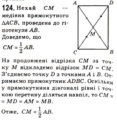 Завдання № 124 - 4. Прямокутник - ГДЗ Геометрія 8 клас А.Г. Мерзляк, В.Б. Полонський, М.С. Якір 2008
