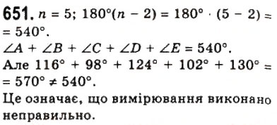 Завдання № 651 - 19. Многокутники - ГДЗ Геометрія 8 клас А.Г. Мерзляк, В.Б. Полонський, М.С. Якір 2008