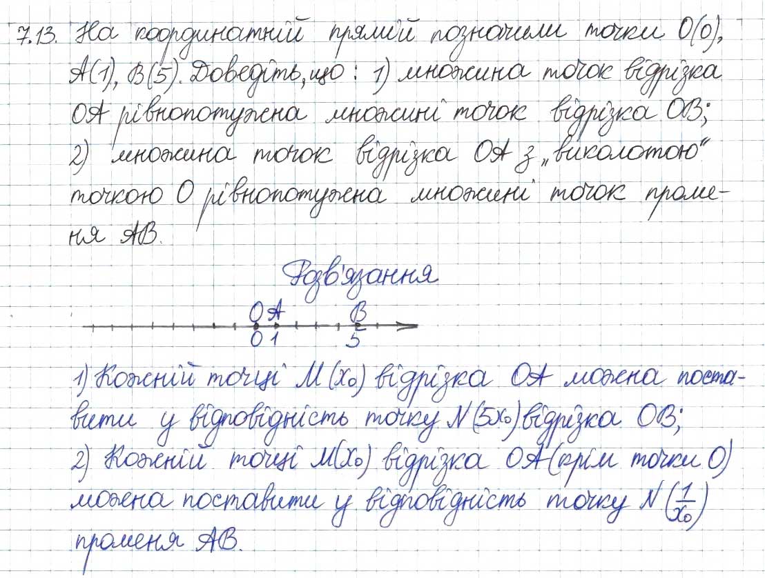 Завдання № 13 - 7. Нескінченні множини. Зліченні множини - ГДЗ Алгебра 8 клас А.Г. Мерзляк, В.Б. Полонський, M.С. Якір 2016 - Поглиблений рівень вивчення