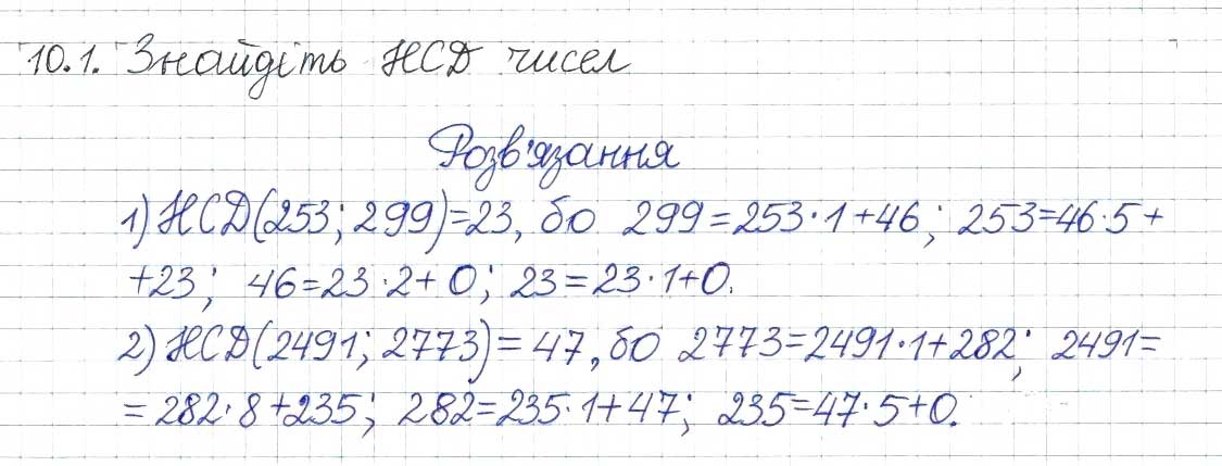 Завдання № 1 - 10. Найбільший спільний дільник - ГДЗ Алгебра 8 клас А.Г. Мерзляк, В.Б. Полонський, M.С. Якір 2016 - Поглиблений рівень вивчення