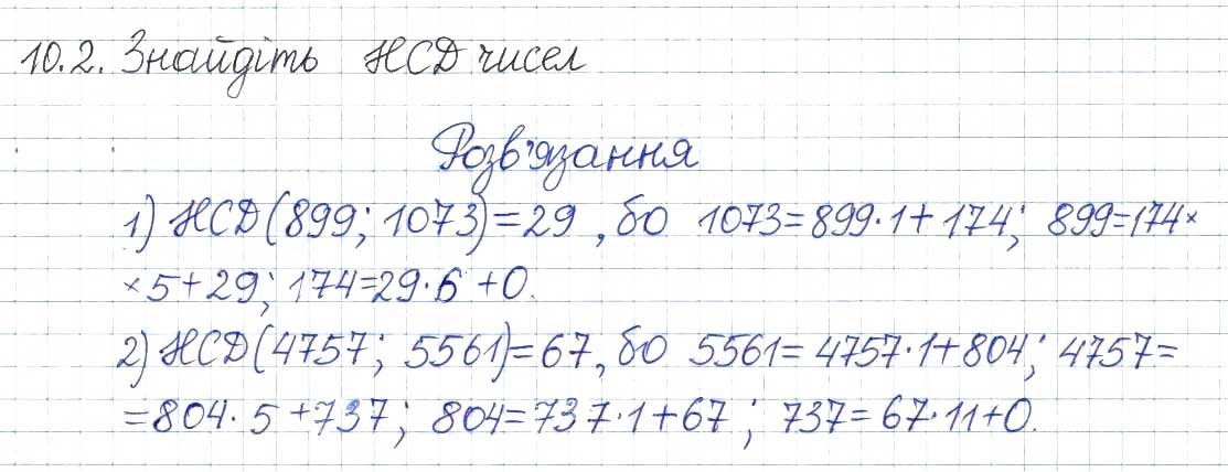 Завдання № 2 - 10. Найбільший спільний дільник - ГДЗ Алгебра 8 клас А.Г. Мерзляк, В.Б. Полонський, M.С. Якір 2016 - Поглиблений рівень вивчення