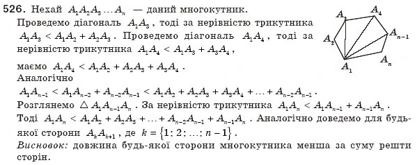 Завдання № 526 - § 15. Многокутник і його елементи - ГДЗ Геометрія 8 клас А.П. Єршова, В.В. Голобородько, О.Ф. Крижановський, С.В. Єршов 2011