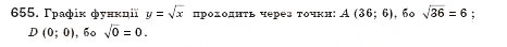 Завдання № 655 - § 19. Функція, її графік і властивості (Урок 45) - ГДЗ Алгебра 8 клас О.С. Істер 2008