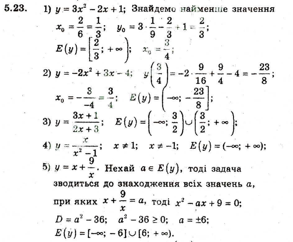 Завдання № 23 - 5. Функція - ГДЗ Алгебра 9 клас А.Г. Мерзляк, В.Б. Полонський, М.С. Якір 2009 - Поглиблений рівень вивчення